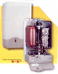 Gas-Brennwert-Kesseltherme f�r Wandmontage